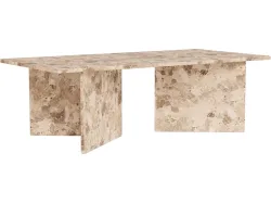 mutoni - Couchtisch Venus Marmor hellbraun 140, One Size