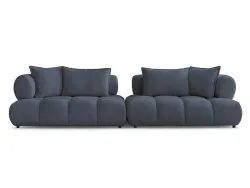 Sofa BOBOCHIC ALYA Boucle-Stoff dunkelblau