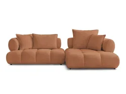 Ecksofa BOBOCHIC ALYA Boucle-Stoff orange