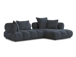 Ecksofa BOBOCHIC ALYA Boucle-Stoff dunkelblau