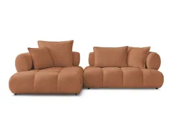 Ecksofa BOBOCHIC ALYA Boucle-Stoff orange