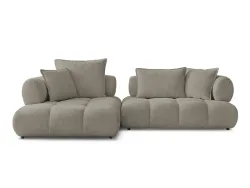 Ecksofa BOBOCHIC ALYA Boucle-Stoff taupe