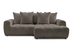 Ecksofa BOBOCHIC ROXELANE Boucle-Stoff rotbraun