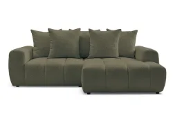 Ecksofa BOBOCHIC ROXELANE Boucle-Stoff grün