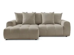 Ecksofa BOBOCHIC ROXELANE Stoff chiniert taupe