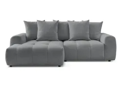 Ecksofa BOBOCHIC ROXELANE Stoff chiniert dunkelgrau
