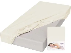 LOTUS BEDDING Fixleintuch NOVA 90x200cm cremeweiss