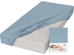 LOTUS BEDDING Fixleintuch NOVA 180x200cm entenblau