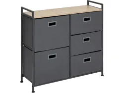 Kommode 5 FIVE SIMPLY SMART TISSA 5 Schubladen 29x83x77cm grau filz