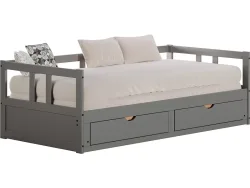 Doppelbett NIVIO 90x200cm anthrazit
