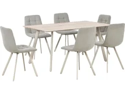 Set Tisch und 6 Stühle SAVINA II