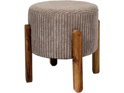 Hocker HOME DECO FACTORY ALORA 35x35.5x35cm polyester taupe