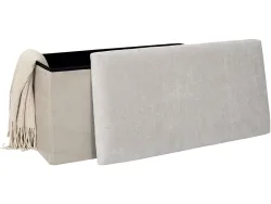 Aufbewahrungshocker HOME DECO FACTORY LIAM 38x76x38cm polyester beige