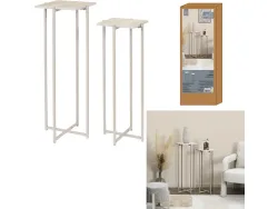 HOME DECO FACTORY 2 Beistelltische RIGA 30x30x80cm beige