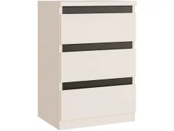 Nachttisch SUNLIGHT 3 Schubladen 41.8x32.2x61.5cm sand dekor