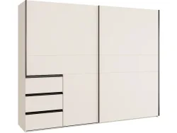 Schwebetürenschrank SUNLIGHT sand 2 Türen 3 Schubladen