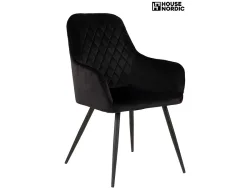 HOUSE NORDIC Stuhl HARBO Samt schwarz