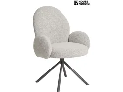HOUSE NORDIC Stuhl LANA Stoff sand drehsitz