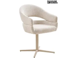 HOUSE NORDIC Stuhl DOVER Stoff beige drehsitz