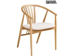 HOUSE NORDIC Stuhl AGUSTIN Stoff hellbraun