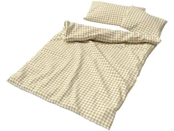 Lotus Bettwaren - Lotus Duvetbezug Renforcé Kölsch gelb, Lotus Renforcé Kölsch Gelb Gingham Duvetbezug, 200 x 210 cm