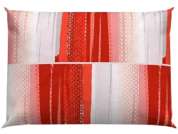 Lotus Bettwaren - Lotus Bettwäsche Bambus Cap Azur, Bambus Cap Azur Bettwäsche, 50 x 70 cm, Rot
