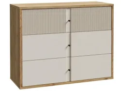 Kommode RANKIN 3 Schubladen 42x104.6x82cm sand dekor / matt