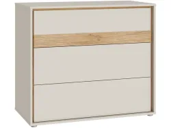 Kommode WEXLIN 3 Schubladen 50.2x96.3x84.1cm sand dekor