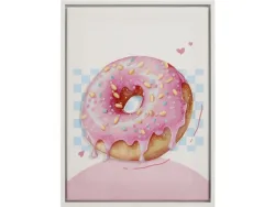 Strukturierte Leinwand DONUT 1 Stück mehrfarbig 40x30x2.3cm