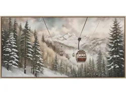 Leinwand bedruckt SNOW 1 Stück mehrfarbig 120x60x4cm