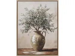 Strukturierte Leinwand OLIVES 1 Stück mehrfarbig 80x60x3.8cm
