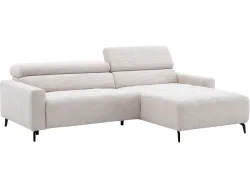 Ecksofa OSLO Cord-Stoff beige