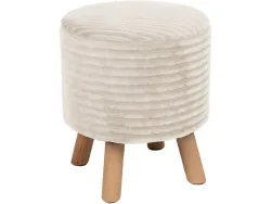 Hocker PEROLA 35x35x40cm polyester beige