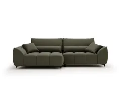 Ecksofa MIRANDA Stoff dunkelgrün