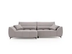 Ecksofa MIRANDA Stoff beton grau