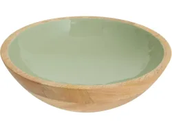 Salatschüssel INAYA massives holz grün