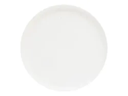 Flacher Teller glas weiss