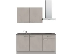 Komplette Küche MODUSET RIVA CLASSIC Beton Grau 60x180cm