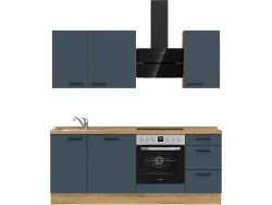 Komplette Küche MODUSET EASYTOUCH PREMIUM Fjordblau 60x210cm