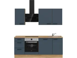 Komplette Küche MODUSET EASYTOUCH PREMIUM Fjordblau 60x210cm