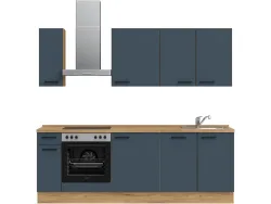 Komplette Küche MODUSET EASYTOUCH CLASSIC Fjordblau 60x240cm