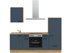 Komplette Küche MODUSET EASYTOUCH CLASSIC Fjordblau 60x240cm