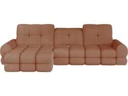 Ecksofa AMATISS TOLLO Stoff orange