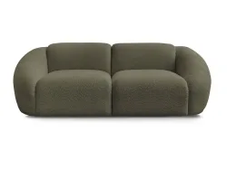 2er Sofa BOBOCHIC TINA Boucle-Stoff grün