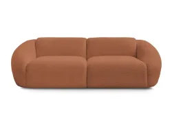 3er Sofa BOBOCHIC TINA Boucle-Stoff orange