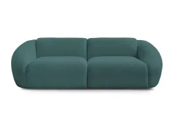 3er Sofa BOBOCHIC TINA Boucle-Stoff hellblau