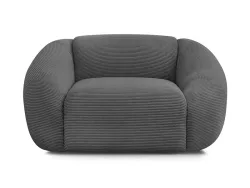 Sessel BOBOCHIC TINA Cord-Stoff dunkelgrau