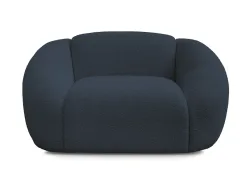 Sessel BOBOCHIC TINA Boucle-Stoff dunkelblau