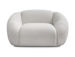 Sessel BOBOCHIC TINA Boucle-Stoff hellgrau