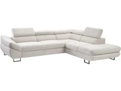 Ecksofa FABIO Polyester grau